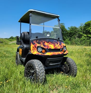 Full custom golf cart wrap