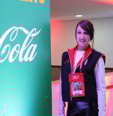 a woman in a black vest and black pants