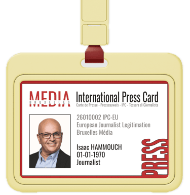 International Journalist Press Card badge