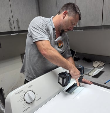 Cleaning out a dryer vent in Cape Coral