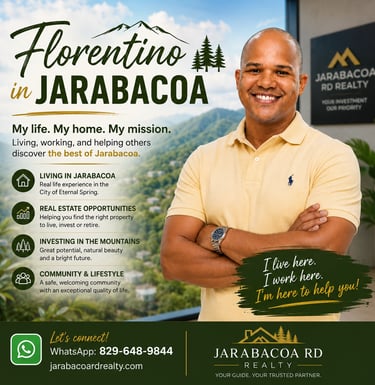 Florentino in Jarabacoa sharing local real estate insights and mountain lifestyle in Jarabacoa DR