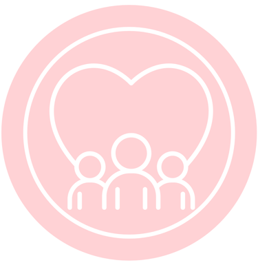 icon for community people and heart