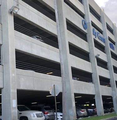 exterior building concrete pressure cleaning after cleaning