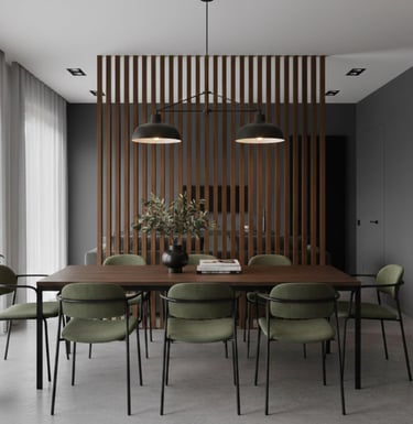 Wood Slat Room Divider