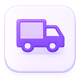 Delivery truck icon for MuleBuy shipping and customs awareness for UK buyers