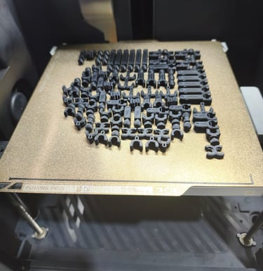 Piezas de ABS impresa en Bambu Lab X1C