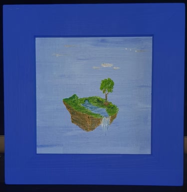 Réf : SUR240721. Ile flottante. 21x21cm. 45€