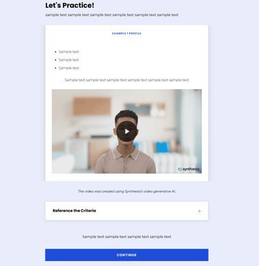 Sample 2 with AI video practice