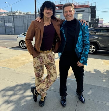 Tim hanging out with Bollywood star Rishabh Sinha