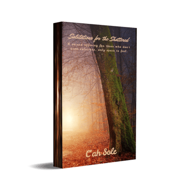 Salutations for the Shattered ebook cover by C'ah Sole with overcast forest