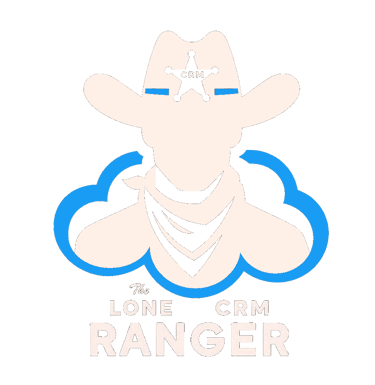 The Lone CRM Ranger Logo - WhiteOnTransparent