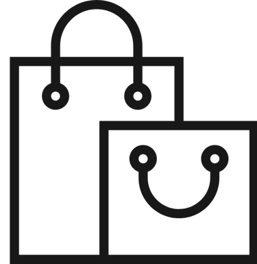 a shopping bag with a smile on it