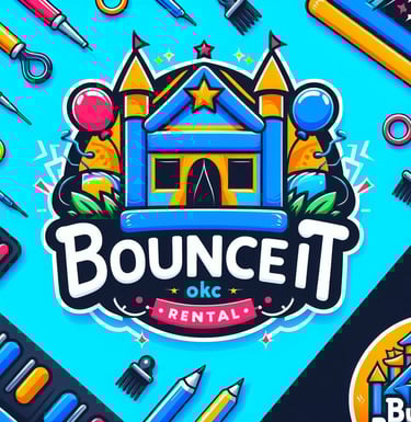 Bounce house rentals in Oklahoma City – bounce it okc logo 