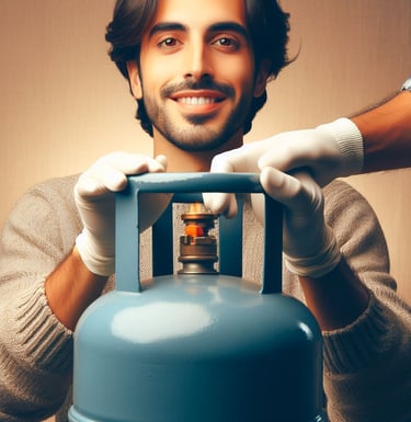 imagem entregando botijão