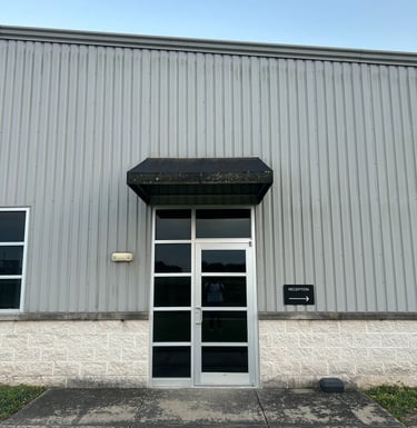 Dirty Building Entryway before pressure washing