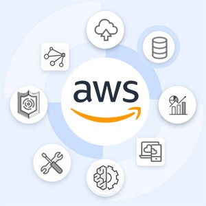 a circular image of a logo for the amazon store