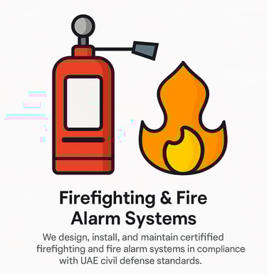 Firefighting system components text