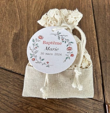 Etiquette de baptême forale