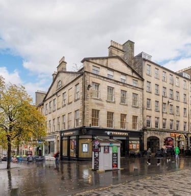 Royal mile historic apartment viewed from the street