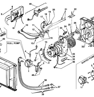 repuestos quemadores de gasoil BAXI Crono kadetronic