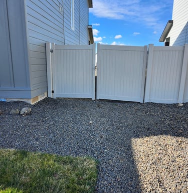 Double gate installed in the palce of a single gate