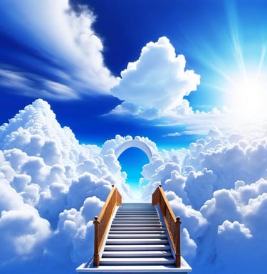 Uma escada para o céu com uma escada para o céu
