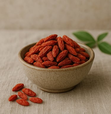 a bowl of goji berries