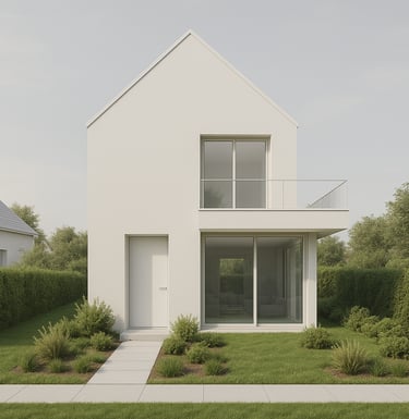 Minimalistisches Einfamilienhaus mit Satteldach