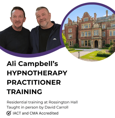 Ali Campbell and David Carroll introducing the Hypnotherapy Practitioner Training Course