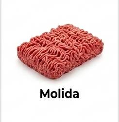 Carne molida fresca sobre fondo blanco