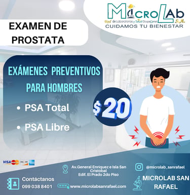 Examen de próstata cáncer PSA