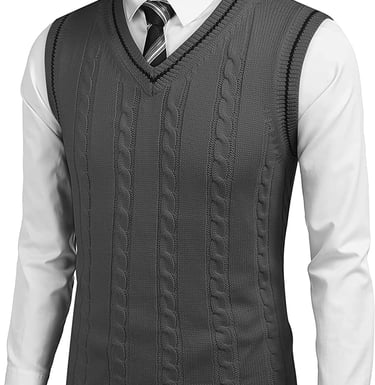 sleeveless knitted pullover vest