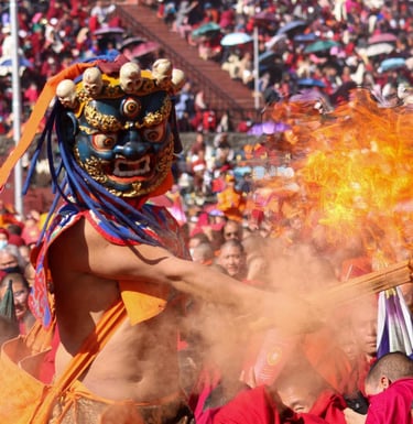 Fire-Ritual-Festival-At-Bumthang-Jambay-Lhakhang-Drub-Festival