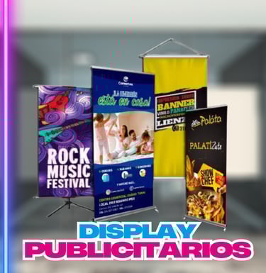 Arañitas y roll up publicitarios