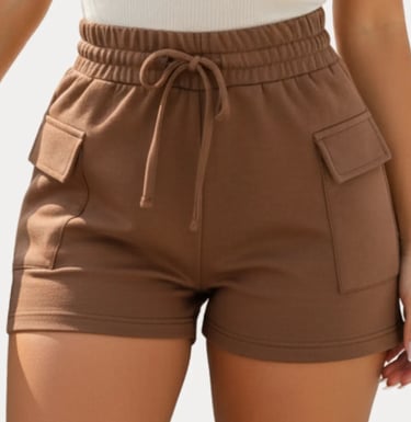 Kit 2 Short Cargo Feminino Moletinho Verão 