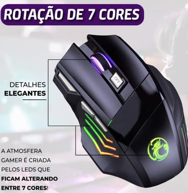Mouse Gamer Anúbis 7 cores