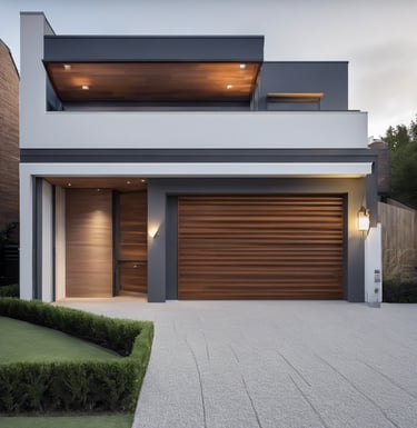 a modern home with a modern design royalty photo