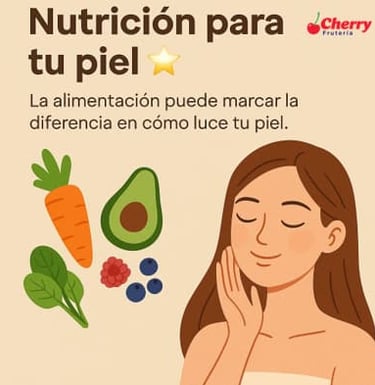 Comparativa frutas y verduras para la piel