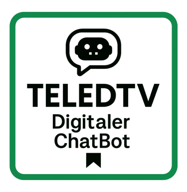 Digitaler ChatBot mit Logo TELEDTV