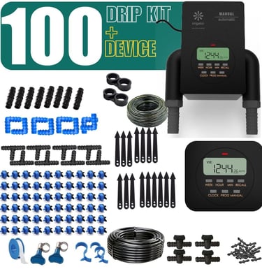 irrigator digital automatic garden timer with 100 plants drip irrigation kit