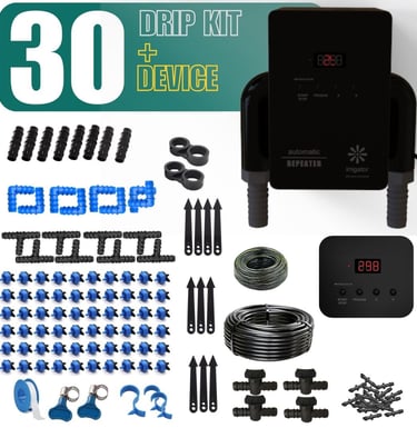 buy irrigator bundle repeater Timer with 30 Plants Drip Kit 