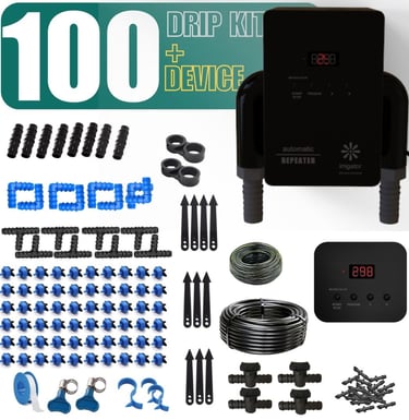 buy irrigator bundle repeater Timer with 100 Plants Drip Kit 