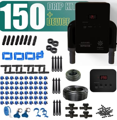 buy irrigator bundle repeater Timer with 150 Plants Drip Kit 