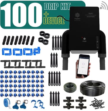 buy irrigator bundle Wifi Remote Timer with 100 Plants Drip Kit 