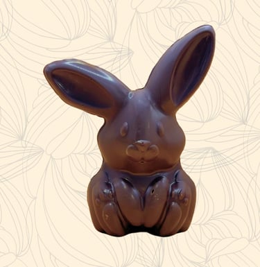 un lapin en chocolat pour pâques