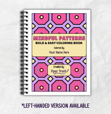 mindful patterns bold and easy personalized wirebound coloring book