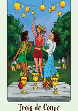 Jasper Tarot Next gen Trois de Coupe