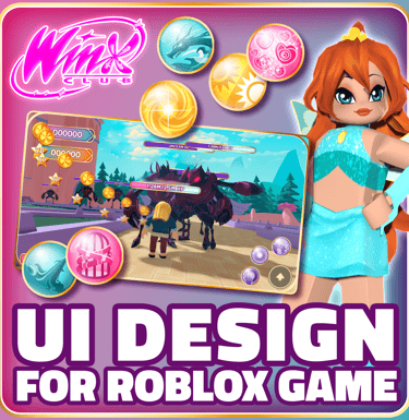 UI Design for Winx: Club Roblox Game