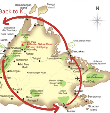 borneo 2 week itinerary
