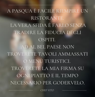citazione di chef Vito sull'importanza dei menù delle festività